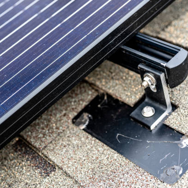 Solar installation on a residential asphalt shingle roof